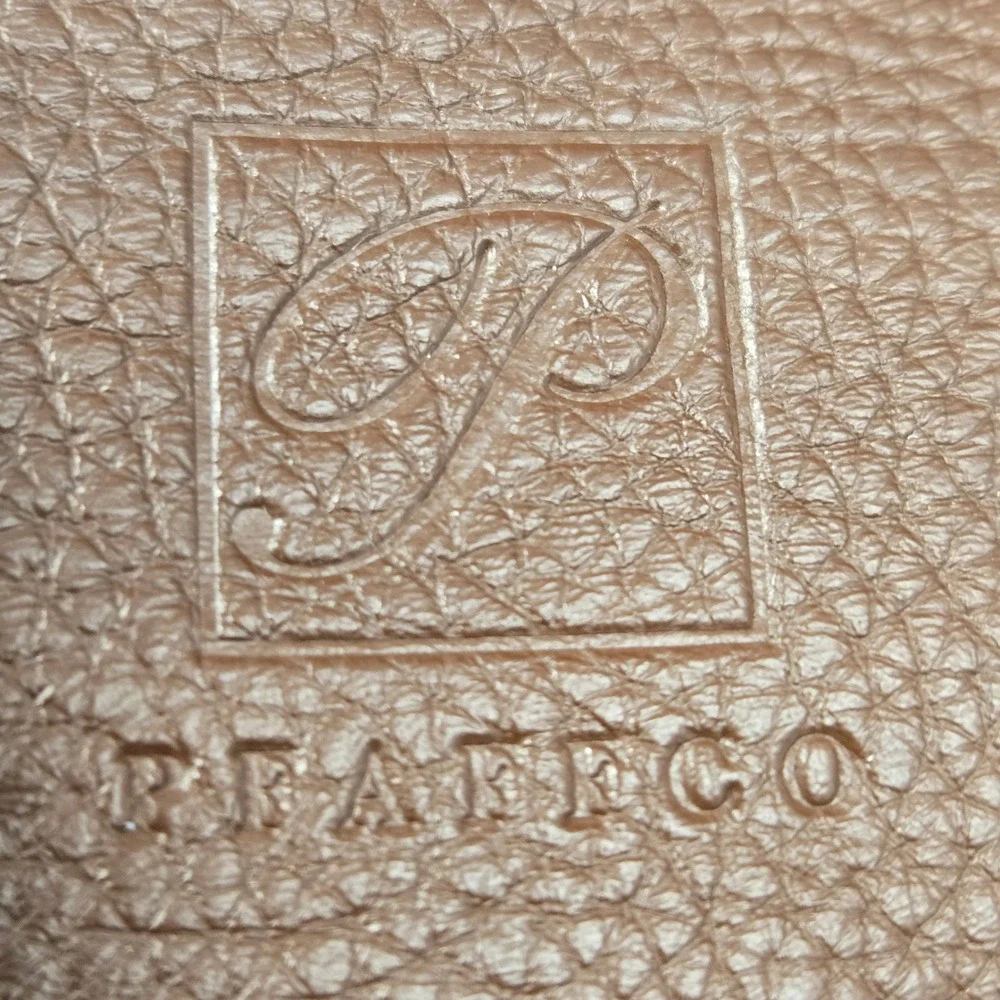 Vintage Pfaffco Vachetta Cafe Brown Pebbled Leather Bifold Wallet with Dust Bag